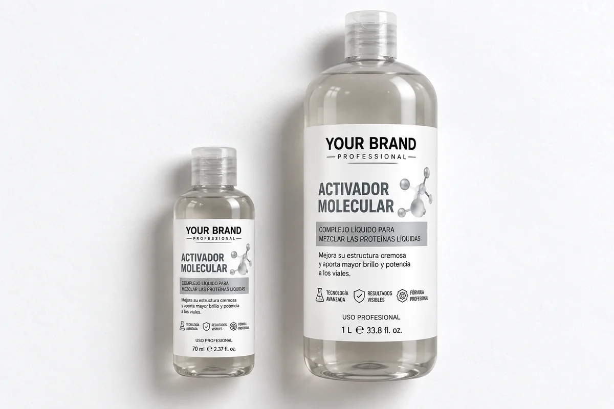Activador Molecular en formato monodosis de 70 ml y formato profesional de 1 litro